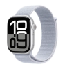 Apple Watch Series 10 GPS + Cellular 46mm Silver Aluminiumboett med Blue Cloud Sportloop