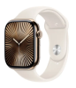 Apple Watch Series 10 GPS + Cellular 46mm Guld Titanboett med Stjärnglans Sport Band - S/M