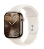 Apple Watch Series 10 GPS + Cellular 46mm Guld Titanboett med Stjärnglans Sport Band - M/L