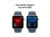 Apple Watch SE GPS 44mm Silver Aluminiumboett med Denim Sport Band - M/L#5