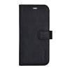 Plånboksfodral RadiCover RFID iPhone 17, läder, 3 st kortfack + sedelficka, MagSerie - Svart