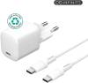 Väggladdare eSTUFF INFINITE Charger Kit 230V till 1xUSB-C, 20W, inkl. 1,5m USB-C-kabel - Vit