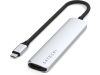 Satechi 6-i-1 Slim Multiport docking (silver) USB-C PD 100W, 1xHDMI, 2xUSB-A, SD, microSD