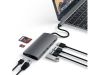 Dockningstation Satechi MultiPort 4K Docking V2, 1xHDMI/3xUSB 3.0/1xUSB-C med PD pass-through, LAN, kortläsare SD/MicroSD - Rymdgrå#1